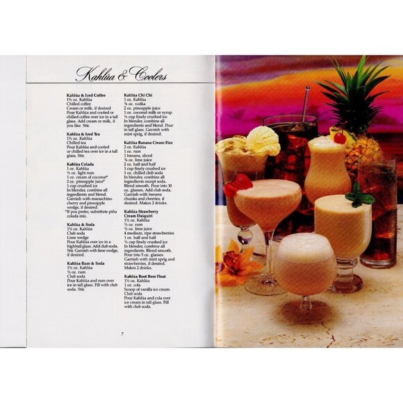 Vintage 1986 Kahlua Recipe Book | Cocktails, Desserts, Coffee & Cream Drinks - Picture 3 of 5